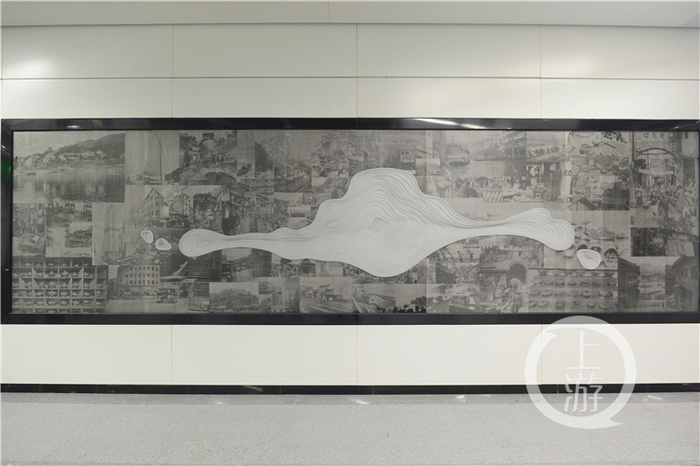 ▲刘家台站浮雕墙