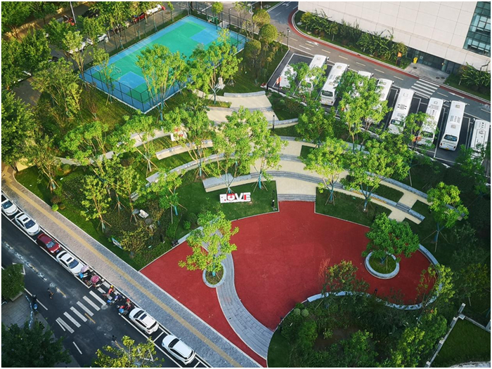 城市公园-九龙坡区华福路血液中心旁绿地公园 市住房城乡建委住建供图