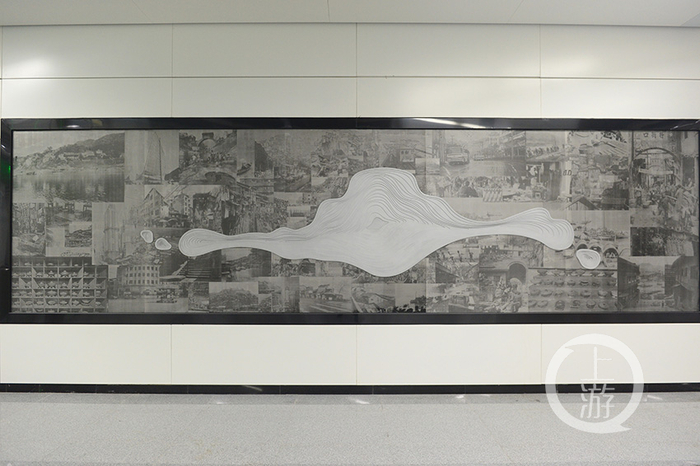 △刘家台站浮雕墙。