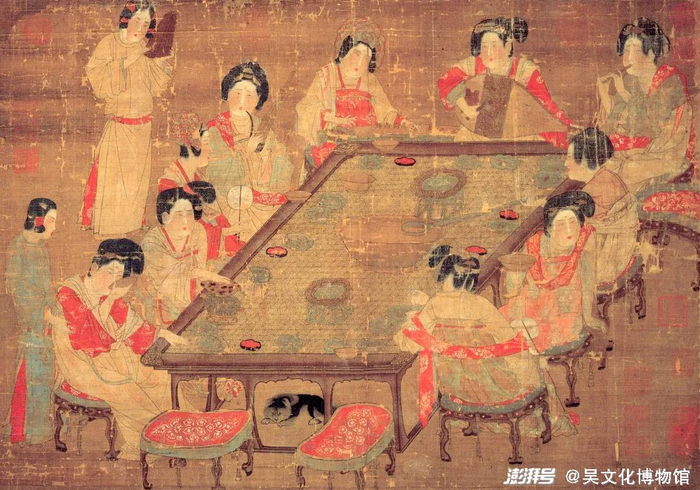 唐 佚名《唐人宫乐图》，台北故宫博物院藏