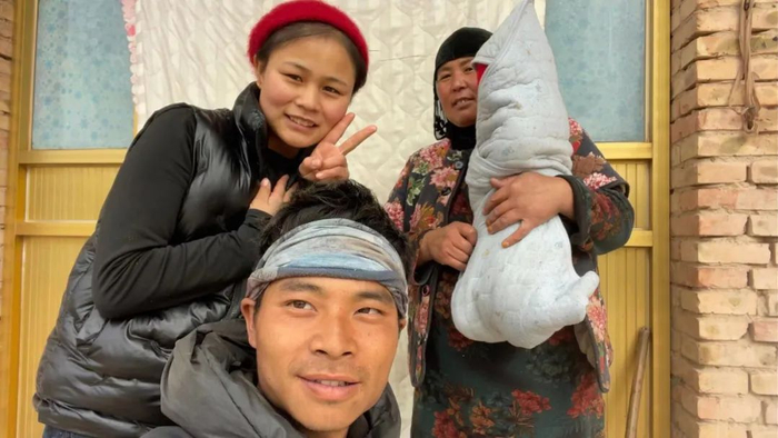 ▲一路上，乐晓雲受到了很多人的帮助。受访者供图