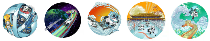 △冰墩墩系列版画（冰墩墩设计团队供图）