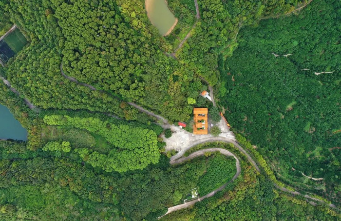 梅县区雁山湖国际花园航拍。