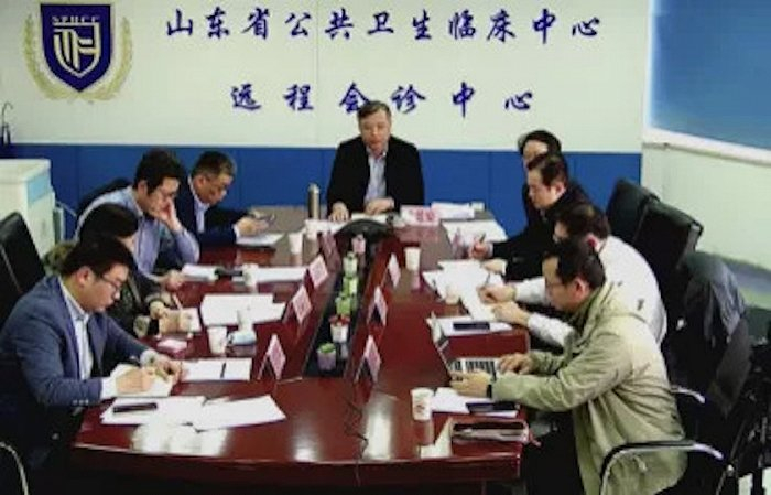 山东省公共卫生临床中心现场。图片来源：华山感染