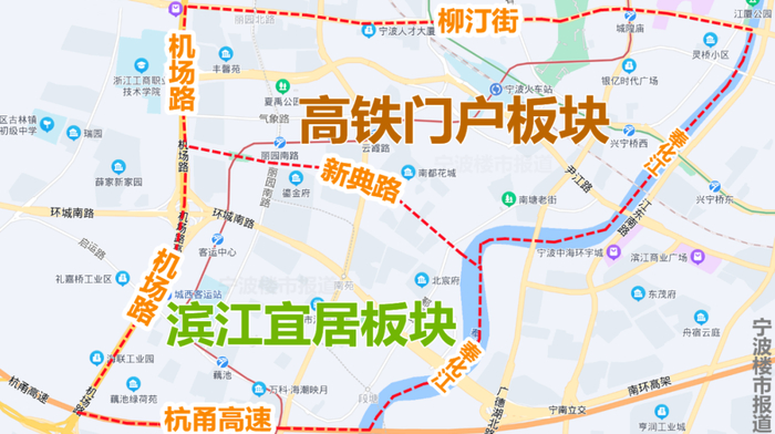 据规划显示的各板块范围绘制，仅作位置示意参考。下同