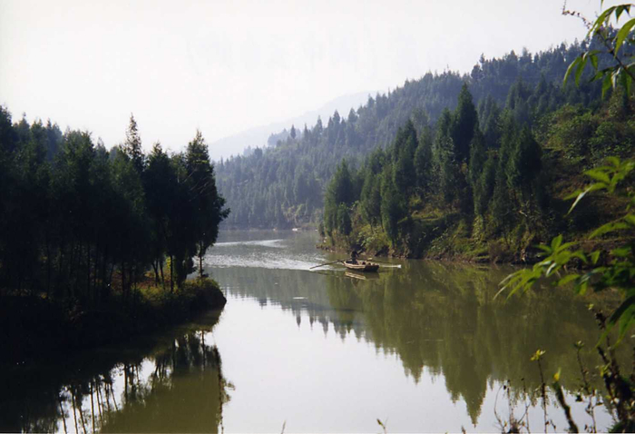 云台乡泛舟 1998年10月 / 欧福克（Volker Olles）摄影