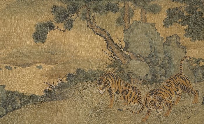 明 赵汝殷 风林群虎图 卷（局部） 台北故宫博物院藏