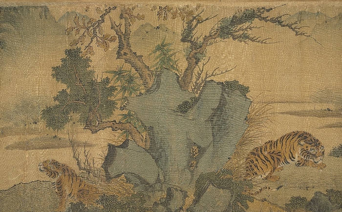 明 赵汝殷 风林群虎图 卷（局部） 台北故宫博物院藏