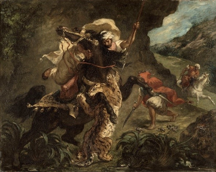 欧仁·德拉克洛瓦《猎虎》，约1854年