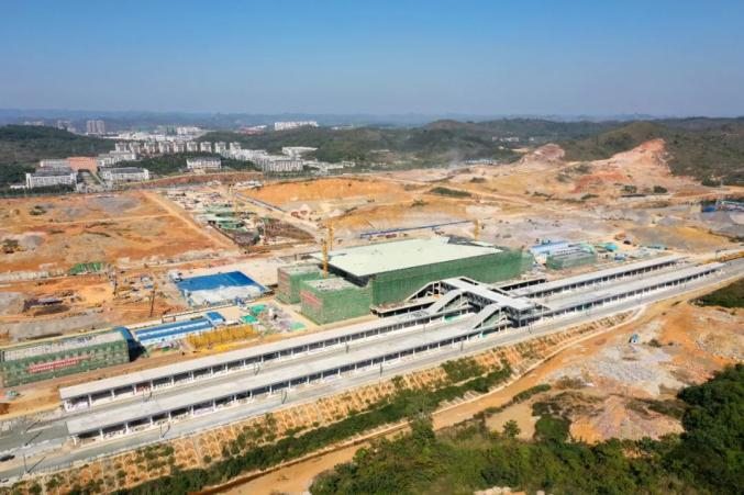 建设中的崇左南站