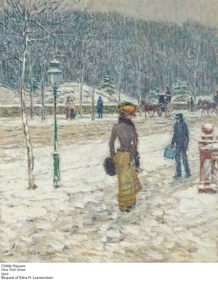 柴尔德·哈萨姆，《纽约街道》，1902年，芝加哥艺术博物馆