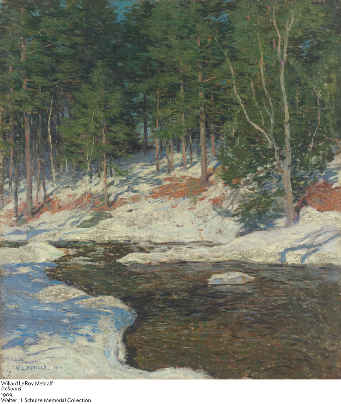 威拉德·勒罗伊·梅特卡夫，《冰封》，1909年，芝加哥艺术博物馆