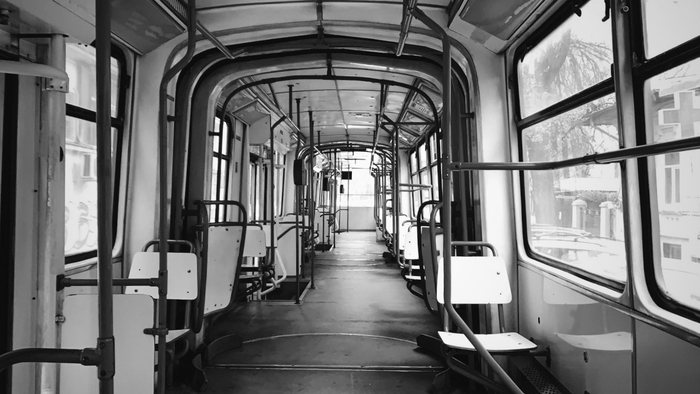 1-5有轨电车44路的车厢内部掠影 照片由笔者自行拍摄