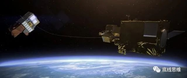 图5：RemoveDebris鱼叉试验示意图（图源：ESA）