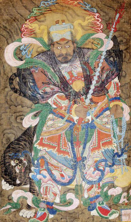 图10 清代道教水陆画黑虎赵元帅