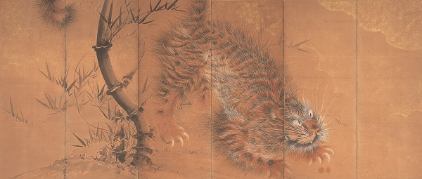 《竹虎图屏风》（左面），片山杨谷