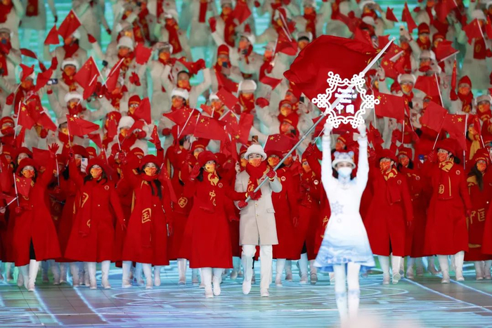 ▲北京冬奥会开幕式，中国代表团入场。图/IC photo