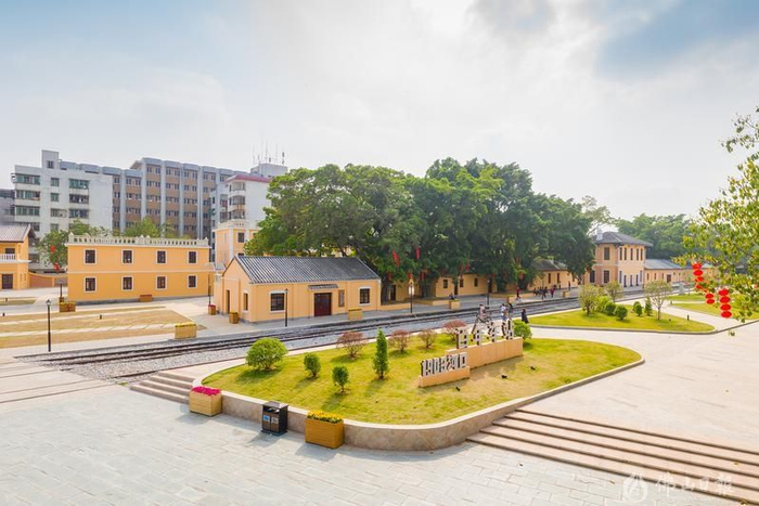 位于三水区西南街道的河口百年火车站主题公园。佛山日报记者王澍摄