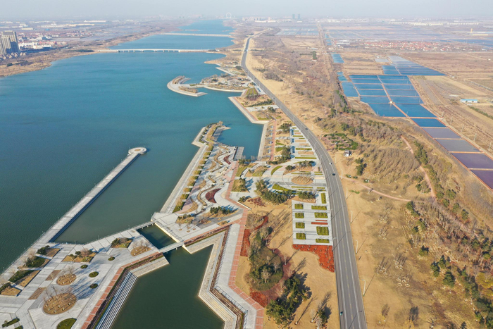 ▲山东潍坊白浪河风光。新华社记者 朱峥 摄 