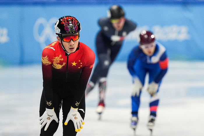 任子威在比赛现场。