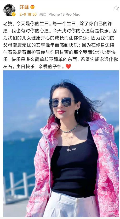章子怡三亚办生日会汪峰甜蜜献唱2岁儿子正面照曝光