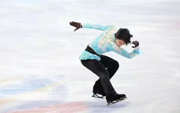  2022年2月10日，羽生结弦在北京冬奥会花样滑冰男单自由滑竞赛中。新京报记者 陶冉 摄