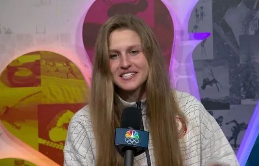 ▲朱莉娅·马里诺接受NBC采访，她爱上了中国饺子。图/新闻视频截图