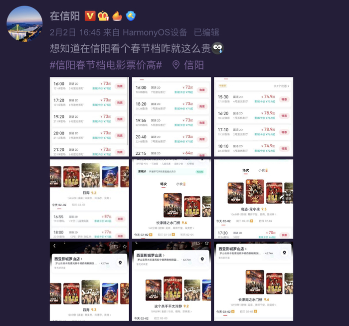 ▲截图来自微博网友@在信阳