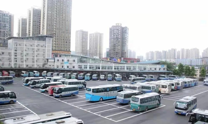 ▲合川客运中心客车停车场