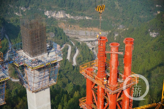 △建设中的双堡特大桥