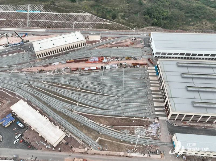 航拍车辆段建设情况  苏盛宇 摄