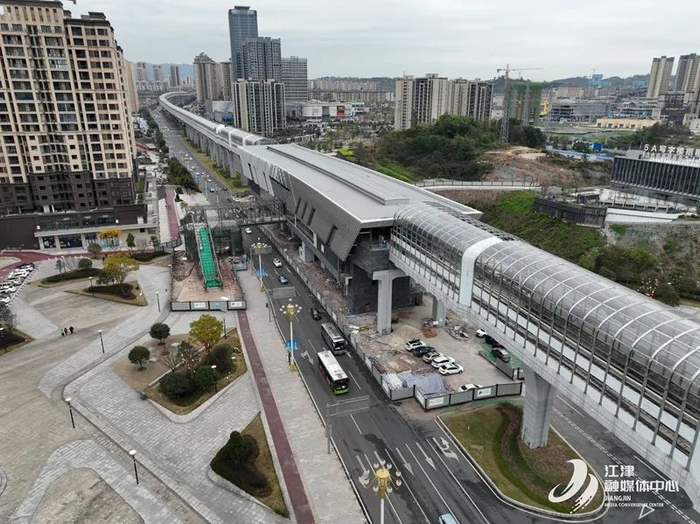 航拍轨道交通5号线江津至跳磴段 苏盛宇 摄
