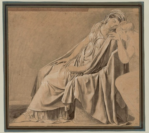 大卫，《萨宾（〈荷拉斯兄弟之誓〉人物草图》，1785年