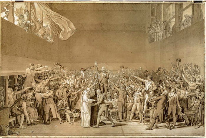 大卫，《网球场宣言》，1791年