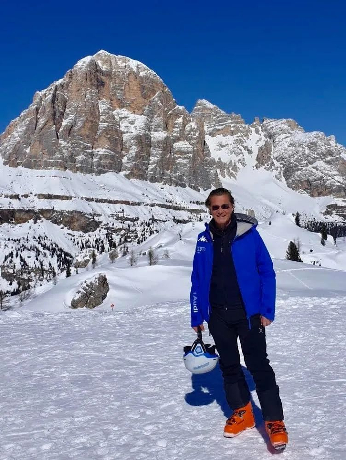 盖迪纳在科尔蒂纳的滑雪场。/受访者供图