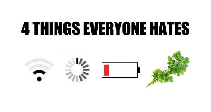 小组里面有各种meme来嫌弃香菜：四样大家最恨的东西