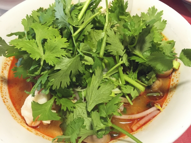 “香菜美食节”上的泰式冬阴功汤