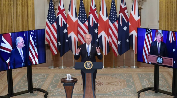 美英澳成立“AUKUS”联盟 图自欧新社