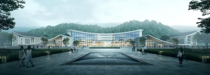 重庆工商大学茶园校区图书馆效果图 重庆经开区供图