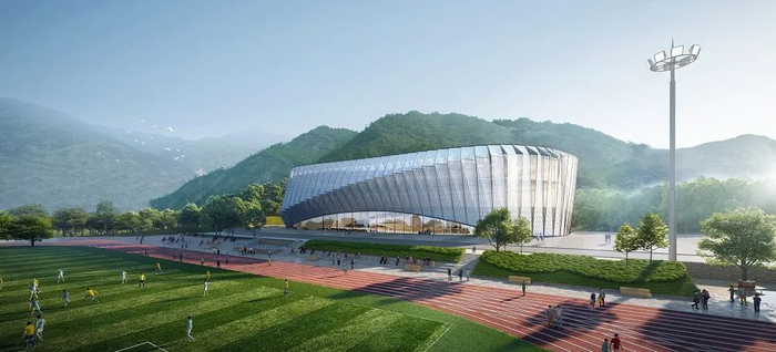 重庆工商大学茶园校区体育馆效果图 重庆经开区供图