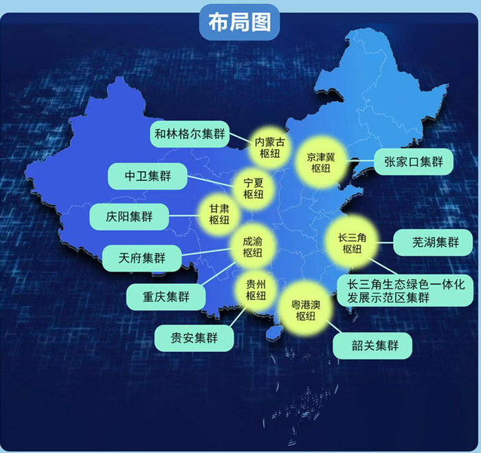 ‘>▲“东数西算”工程布局图 （制图/柴青艳）