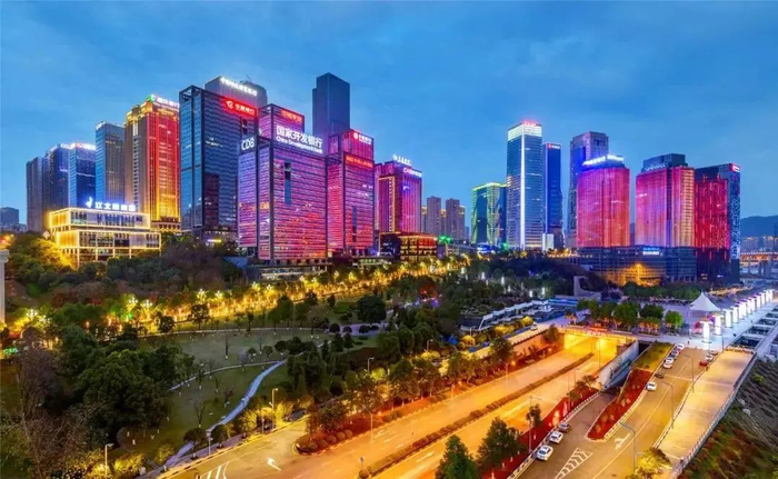 江北嘴夜景（资料图） 江北区委宣传部供图