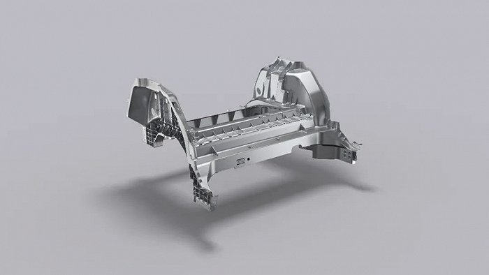 ▲ 一体化超大压铸车身后舱