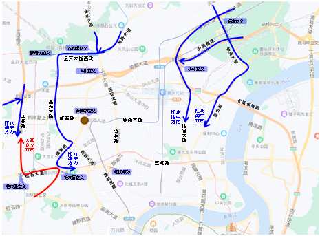 ▲外围分流线路