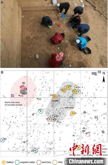 遗址位置、周边景观及地层。　研究团队  供图