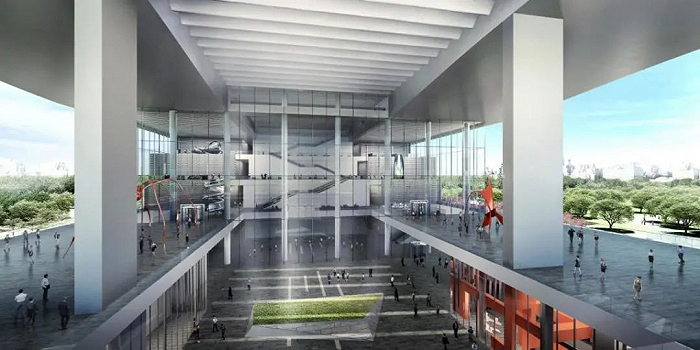 美术馆新馆中庭效果图