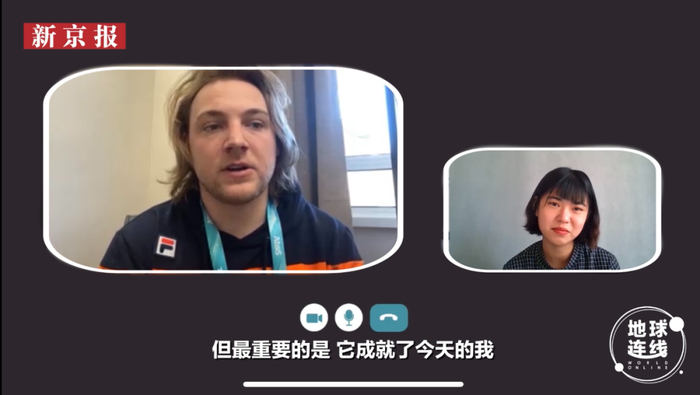 3月2日，新京报记者连线克里斯·沃斯。/《地球连线》视频截图