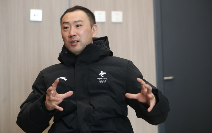 北京冬残奥会开幕式的轮椅舞者李辉。新京报记者 王飞 摄