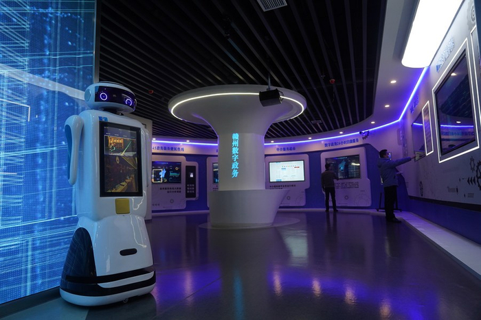 赣州数字政务指挥舱。新华社记者 万象摄