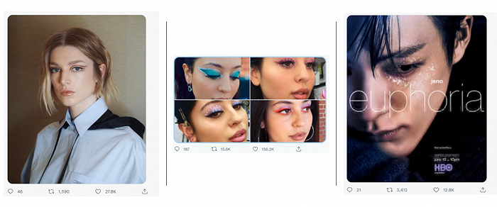 推特上的“亢奋妆”